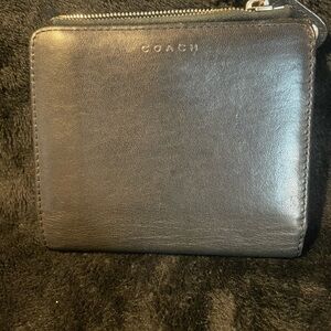 Coach Smooth Black Leather Wallet